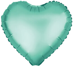 Balon foliowy Serce zielone - 45 cm -
