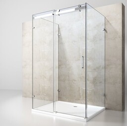 Kabina prysznicowa trójścienna 140x70x70 cm szkło 8mm Swiss
