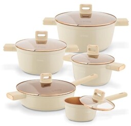 STARKE PRO Zestaw garnków Starlet Beige 10 elementów