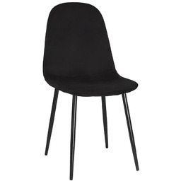 Elior Czarne gładkie krzesło welurowe F8-K04