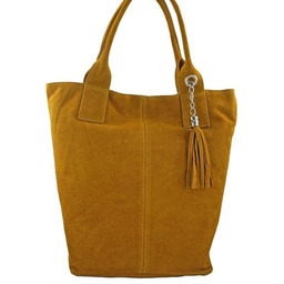 Shopper bag skórzany BARBERINI''S c. żółty 375/8-43