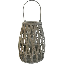 All Chic Retro bambusowy świecznik tkany japoński minimalistyczny