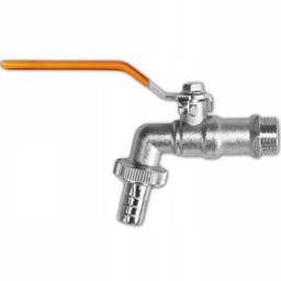 Kran kulowy mosiężny 1/2" GZ 3/4" z przyłączem