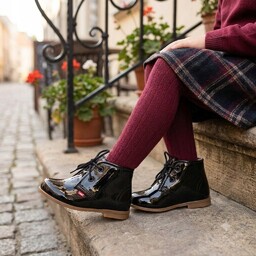 EMEL BOTKI DZIEWCZĘCE CZARNE LAKIEROWANE 20 8AA