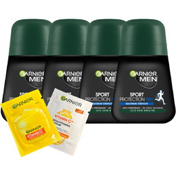 Garnier Mineral Men Sport roll on antyperspirant 4x50ml