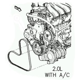 Pasek wspomagania oraz klimatyzacji Chrysler PT Cruiser 2,0