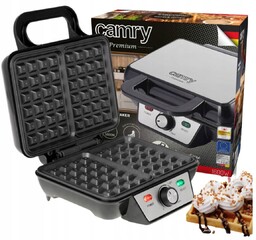 Mocna Gofrownica XXL 2 Duże Chrupiące Gofry 1600W