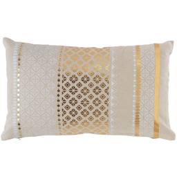 Douceur D''intérieur Poduszka dekoracyjna bawełniana GAYA, metaliczny wzór,