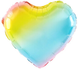 Balon foliowy Serce kolorowe - 45 cm -