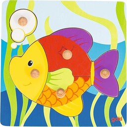 goki 57554 - puzzle wtykane koń z drewna