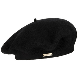 Beret Baskijski Damski by Seeberger, czarny, One Size