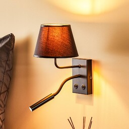 Kinkiet Soho Luminex, czarny, salon / jadalnia, metal,