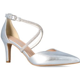 Ślubne szpilki z ozdobnymi paseczkami - KOTYL 3714