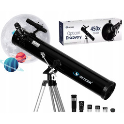 Teleskop Astronomiczny Luneta Opticon Discovery 114F900AZ akcesoria