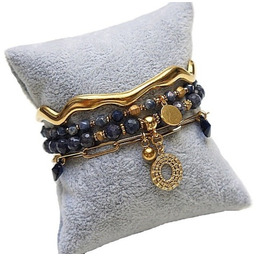 Pakamera Zestaw bransoletek Szafiry Szlachetna kolekcja