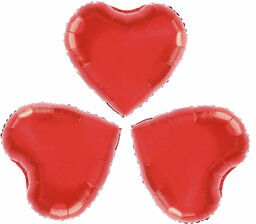 Balony foliowe Serca czerwone - 25 cm -