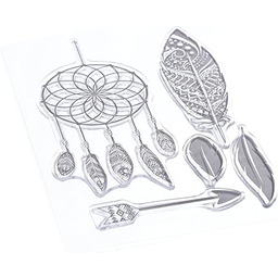 Artemio łapacz snów zestaw 5 stempli, silikon, czarny,