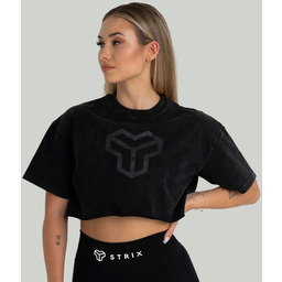 STRIX Crop Top damski Washed Black