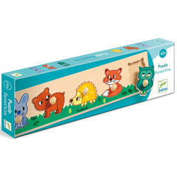 Drewniane puzzle LEŚNE ZWIERZĄTKA DJ01119
