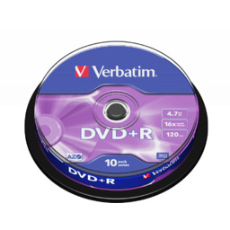 Płyty Verbatim DVD+R 4,7GB 16x - Cake Box