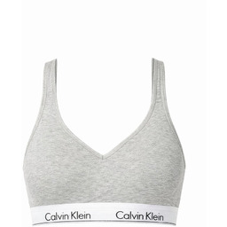 CALVIN KLEIN SZARY MIĘKKI BIUSTONOSZ BAWEŁNIANY Z LOGO
