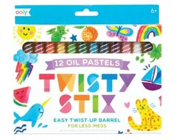 Kredki olejne, wykręcane, Twisty Stix, 12 kolorów