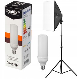 Zestaw do live video softbox 60x40cm 85W Led