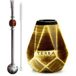 Zestaw Yerba Mate Tykwa Ceramiczna Diement Rustykalny +