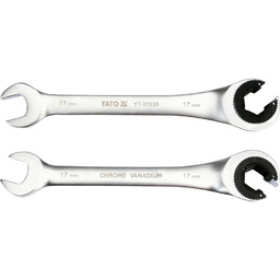 Yato KLUCZ PÓŁOTWARTY Z GRZECHOTKĄ 17MM