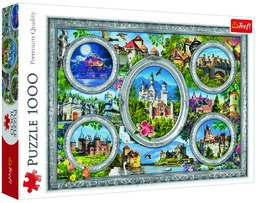 Trefl Puzzle panoramiczny Zamki świata, 1000 elementów