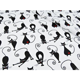 Karo Prześcieradło bawełniane 160x200 998E Koty Kotki Kotek