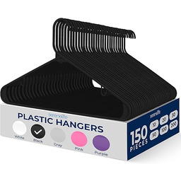 SereneLife Plastikowe wieszaki, antypoślizgowe, oszczędzające miejsce organizery