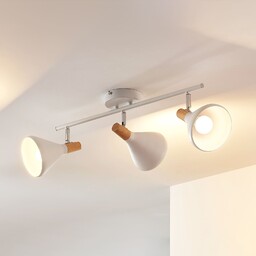 Lampa Sufitowa Lindby, Arina, ściemnialny, biały, sypialnia, metal,
