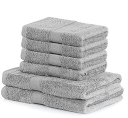 DecoKing Zestaw ręczników Bamby jasnoszary, 4 szt. 50