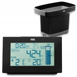 Stacja meteorologiczna z deszczomierzem sterowanym radiow ADE WS1907