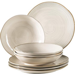 Mäser Nottingham Zestaw Talerzy w Stylu Vintage, Kamionka,