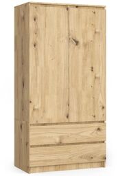 Szafa do sypialni, 2 szuflady, drzwi, DORMI, 90x51x180