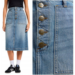 Lee PATCH POCKET MIDI SKIRT Touch The Sky