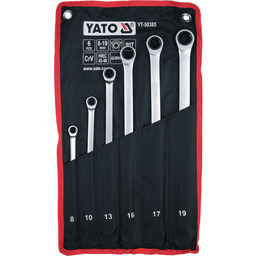 Yato ZESTAW KLUCZY OCZKOWYCH, DŁUGICH Z GRZECHOTKĄ 8-19MM,