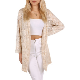 Elegancka, złota narzutka z kwiatowym wzorem John Zack