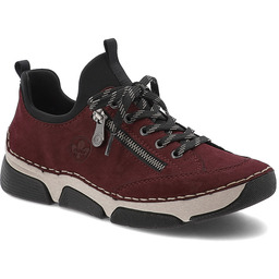 Rieker Czerwone Półbuty Wsuwane Obuwie Damskie