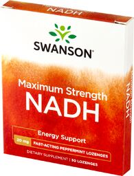 Swanson Maxiumum Strength NADH, smak miętowy, 30 tabletek