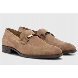 Boss Colby Męskie Mokasyny Wsuwane Skórzane Brązowe Eleganckie