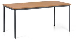 Stół jadalniany TRIVIA, 160x80 cm, ciemnoszara podstawa, buk