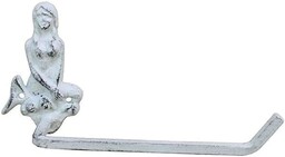 Hampton Nautical Bielone żeliwo syrena uchwyt na papier