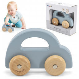 Samochodzik Viga Drewniany do Pchania Niebieski PolarB