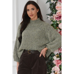 Sweter oversize reglan bukla pistacja Duffy