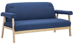 Elior Tapicerowana sofa 3-osobowa Eureka 3B - granatowa