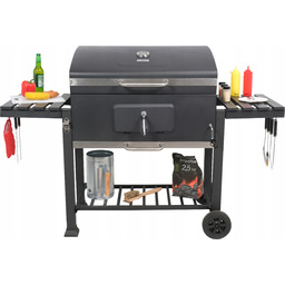 Duży Grill Węglowy XXL Regulowany Żeliwny Ruszt 78x42,5mm