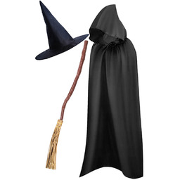 Zestaw czarownica - czarny - 1 op.